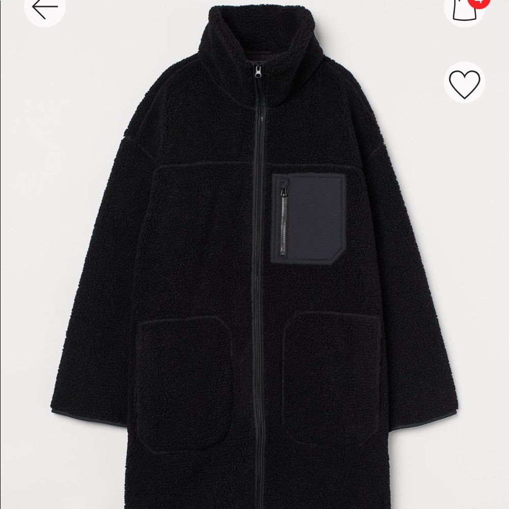 Faux sheerling jacket